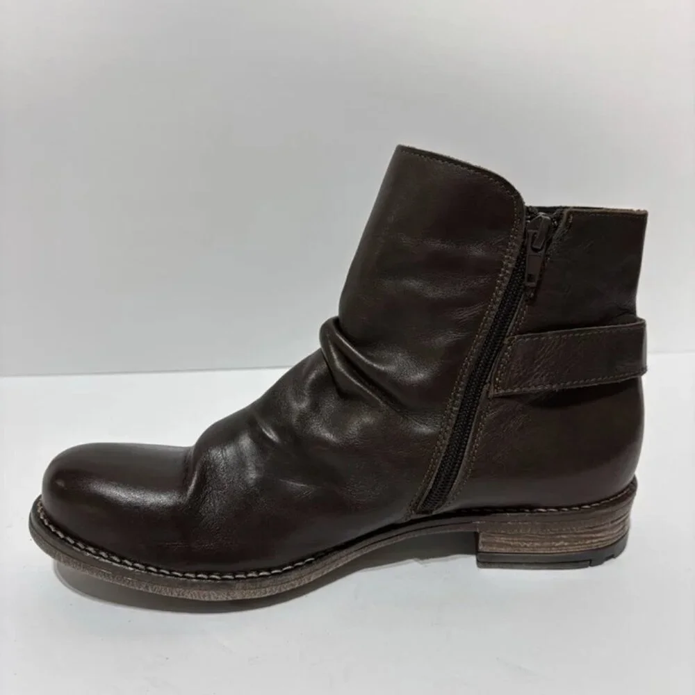 Avellini Women’s Brown Leather Boots, Size EUR 39, US 8 M - Picture 2 of 6